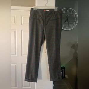 Anthropologie Cartonnier Plaid Pants Cuff Hem